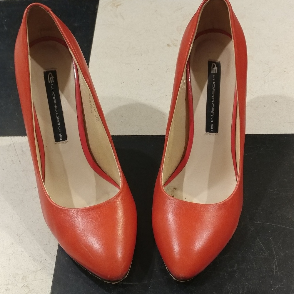 Leather Red Shoes Luciano Carvari